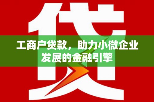 温岭工商户贷款，助力小微企业发展的金融引擎
