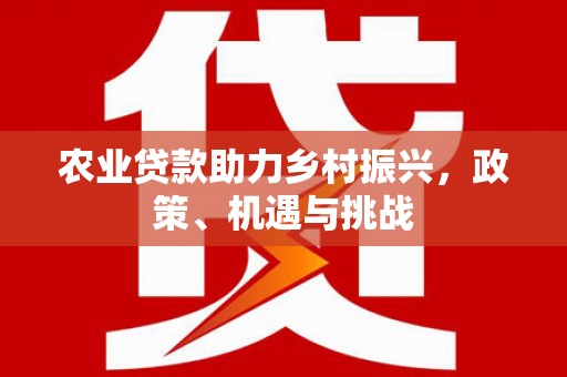 温岭农业贷款助力乡村振兴，政策、机遇与挑战