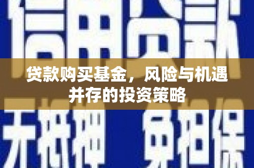 温岭贷款购买基金，风险与机遇并存的投资策略