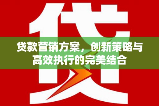 温岭贷款营销方案，创新策略与高效执行的完美结合