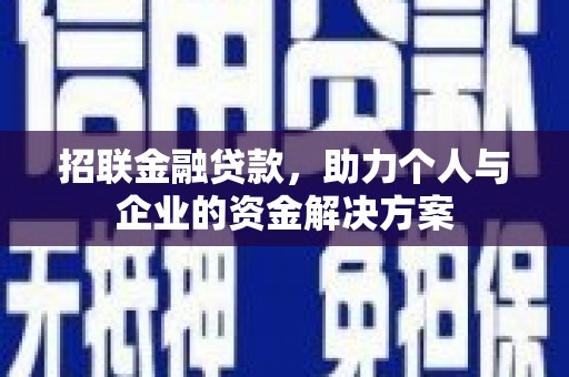 温岭招联金融贷款，助力个人与企业的资金解决方案