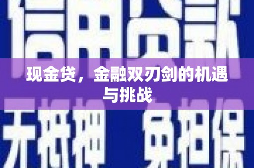 温岭现金贷，金融双刃剑的机遇与挑战