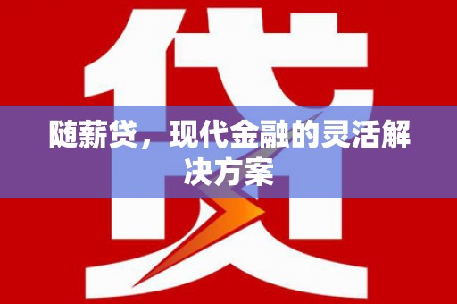 温岭随薪贷，现代金融的灵活解决方案