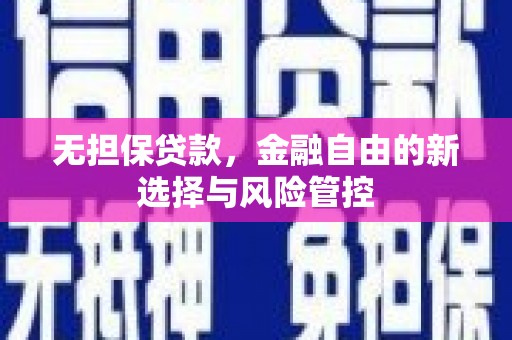 温岭无担保贷款，金融自由的新选择与风险管控