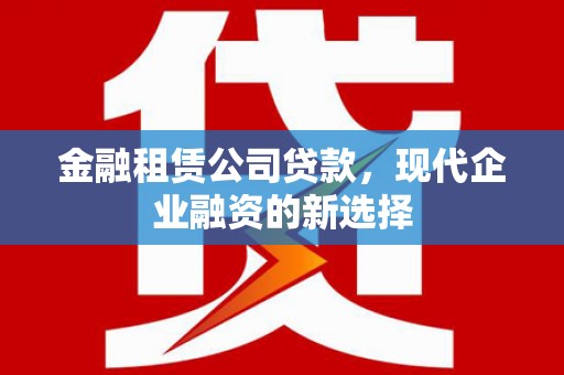 温岭金融租赁公司贷款，现代企业融资的新选择