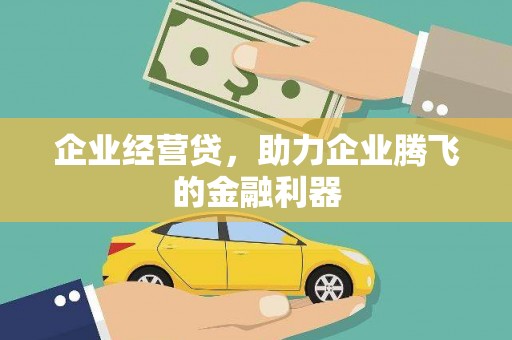 温岭企业经营贷，助力企业腾飞的金融利器