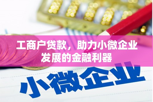 温岭工商户贷款，助力小微企业发展的金融利器