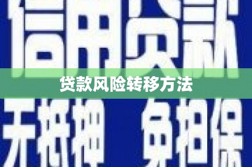 温岭贷款风险转移方法