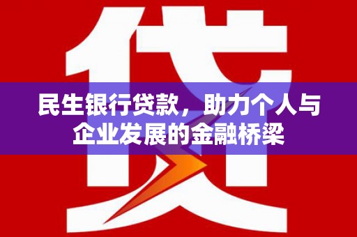 温岭民生银行贷款，助力个人与企业发展的金融桥梁