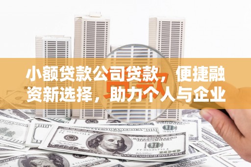 温岭小额贷款公司贷款，便捷融资新选择，助力个人与企业成长