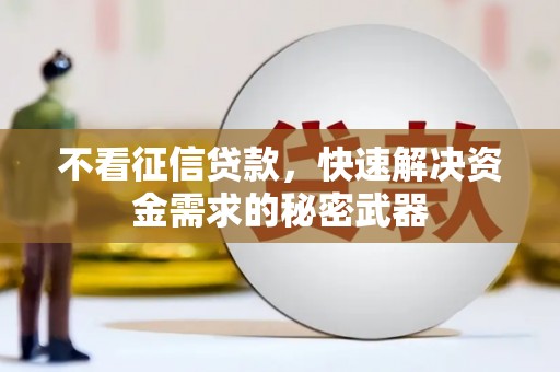 温岭不看征信贷款，快速解决资金需求的秘密武器