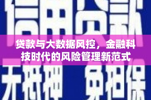温岭贷款与大数据风控，金融科技时代的风险管理新范式