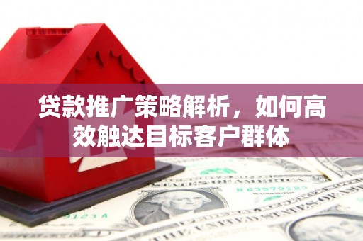 温岭贷款推广策略解析，如何高效触达目标客户群体