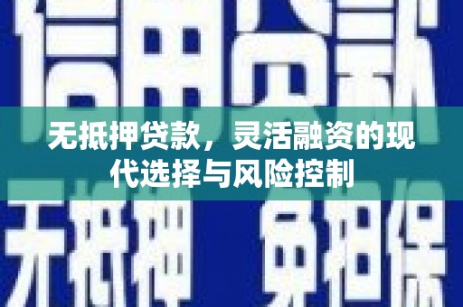 温岭无抵押贷款，灵活融资的现代选择与风险控制