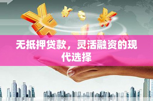 温岭无抵押贷款，灵活融资的现代选择