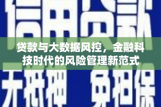 温岭贷款与大数据风控，金融科技时代的风险管理新范式