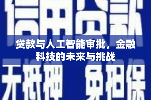 温岭贷款与人工智能审批，金融科技的未来与挑战