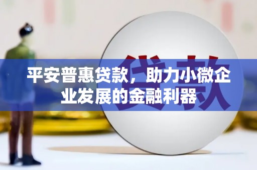 温岭平安普惠贷款，助力小微企业发展的金融利器