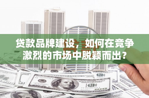 温岭贷款品牌建设，如何在竞争激烈的市场中脱颖而出？