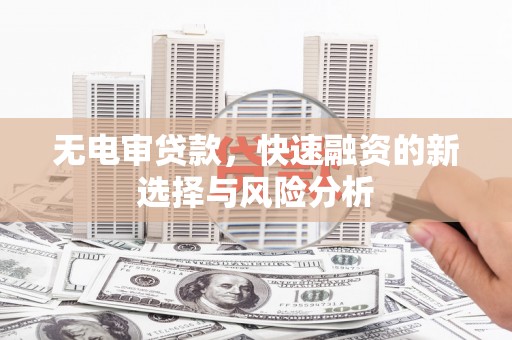 温岭无电审贷款，快速融资的新选择与风险分析