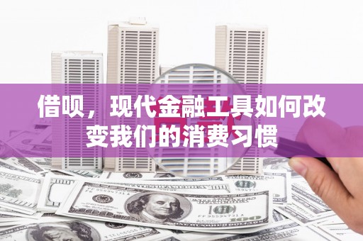 温岭借呗，现代金融工具如何改变我们的消费习惯